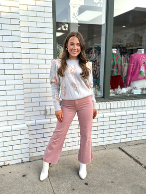 Bless Your Heart Colored Denim-Dusty Pink