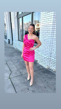 Load image into Gallery viewer, Pretty in Pink Bow Detail Mini Dress
