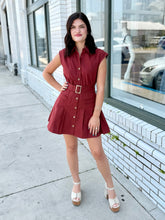 Load image into Gallery viewer, Vineyard Views Mini Dress-Burgundy