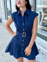 Load image into Gallery viewer, Vineyard Views Mini Dress-Navy
