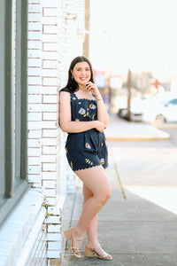 Quietly Confident Linen Set-Navy