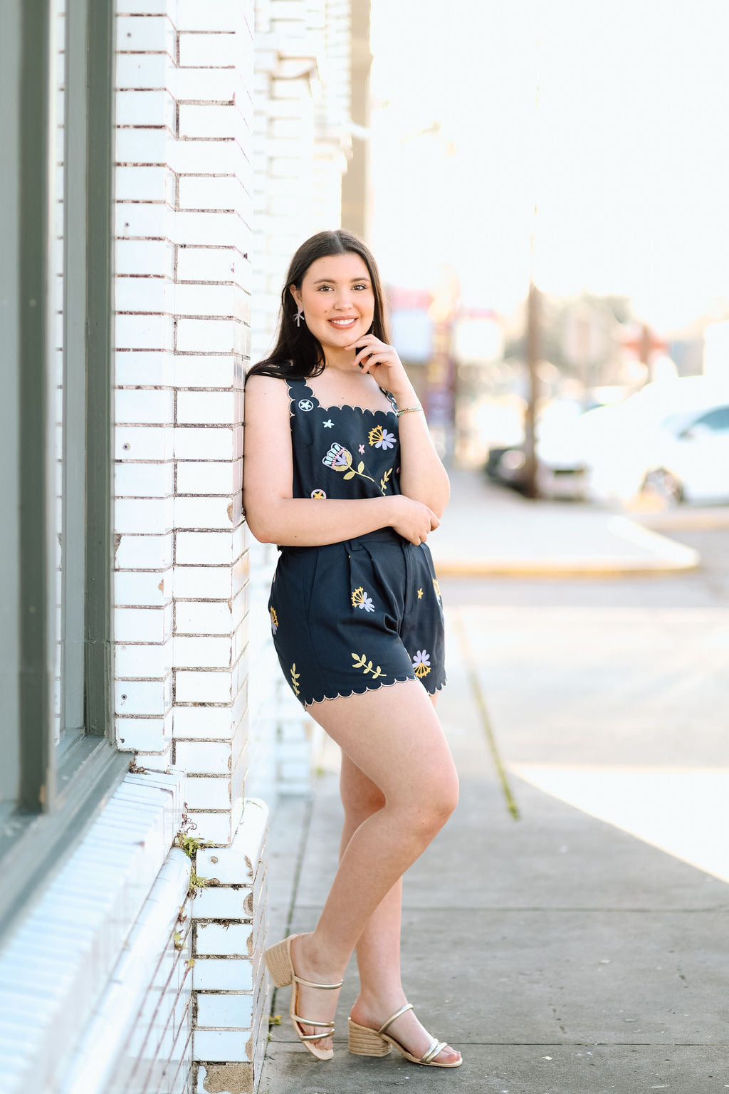 Quietly Confident Linen Set-Navy