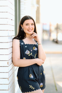 Quietly Confident Linen Set-Navy