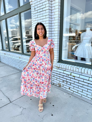 Pop and Pose Floral Midi Dress