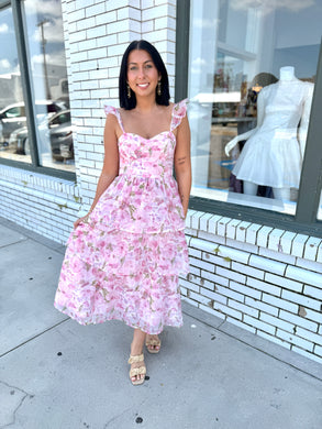 Rosette Charm Midi Dress