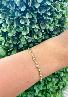 The Minnie Silver/gold Stretch Bracelet