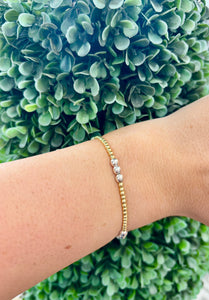 The Caroline Triple Silver Stretch Bracelet