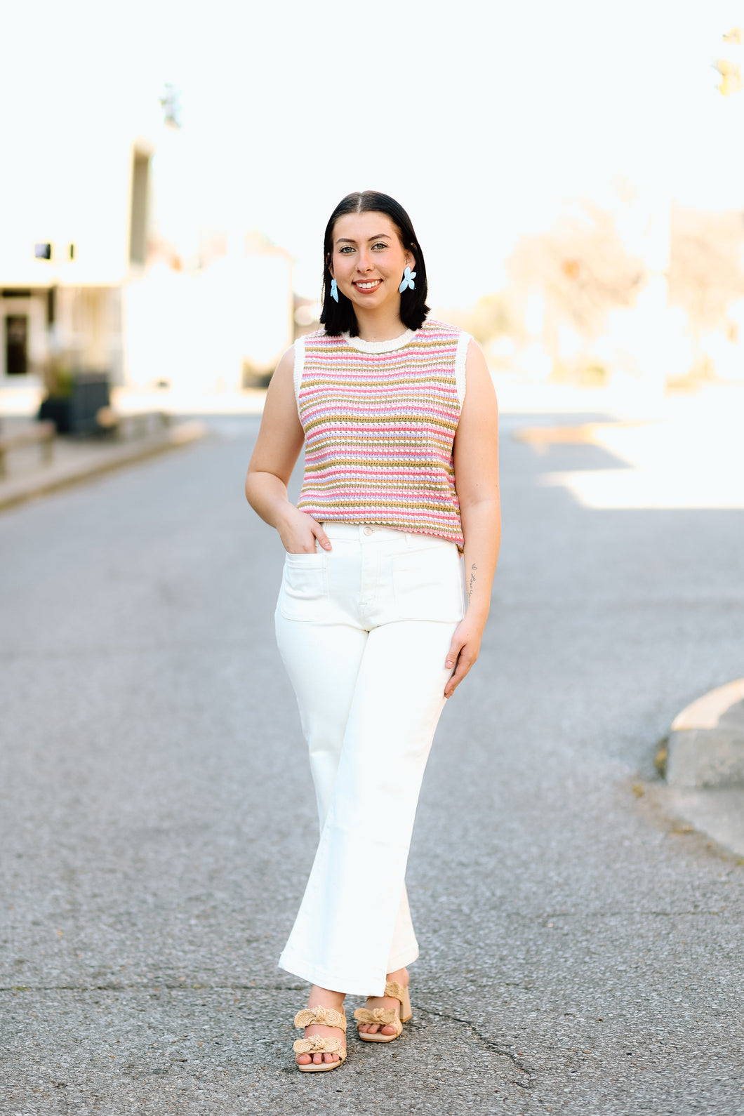 A Denim Treat-Cream Pants