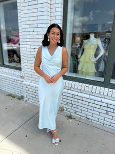 Evening Whispers Midi Dress-Sky Blue