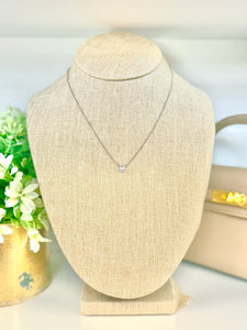 The Paloma Pear Drop Necklace-Silver