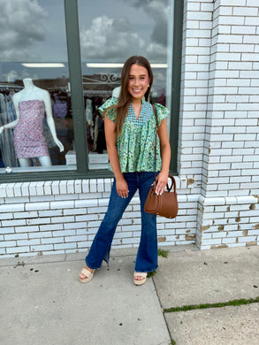 Falling For You Flutter Sleeve Top