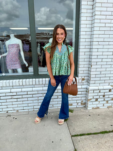Falling For You Flutter Sleeve Top