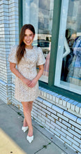 Load image into Gallery viewer, Luxe Pearl Jacquard Mini Dress