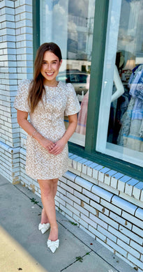 Luxe Pearl Jacquard Mini Dress