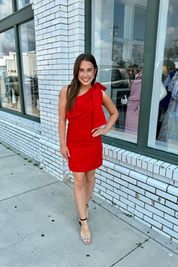 The Scarlet Bow Tie Dress