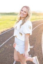 Load image into Gallery viewer, Game On Girly Football Top-Sequin