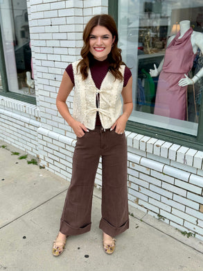 Chic n Basic Mock Neck-Wine