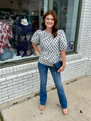 The Celeste Garden Peplum Top