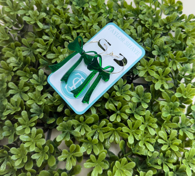 Mirror Bow Hoops-Green