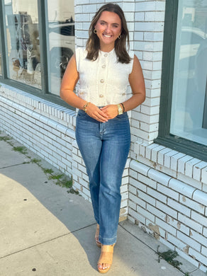 Sapphire Veil Straight Jeans