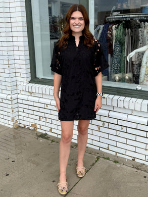 Timeless Threads Mini Dress-Black