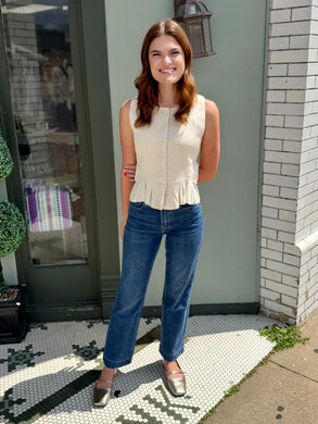 Petal and Kiss Knit Top-Ivory
