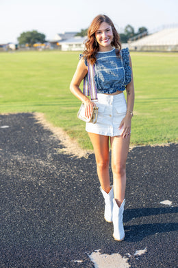The Denim Darling Top