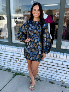 The Juliet Jacquard Mini Dress