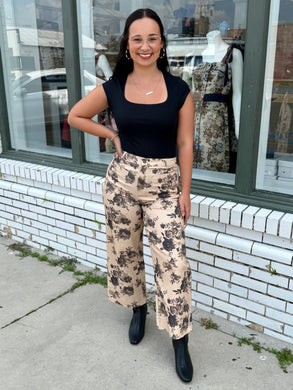 Rust & Romance Floral Denim