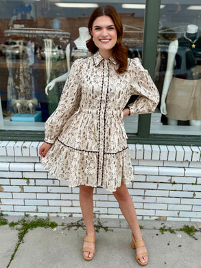 Midnight Orchard Dress-Cream