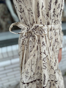 Midnight Orchard Dress-Cream
