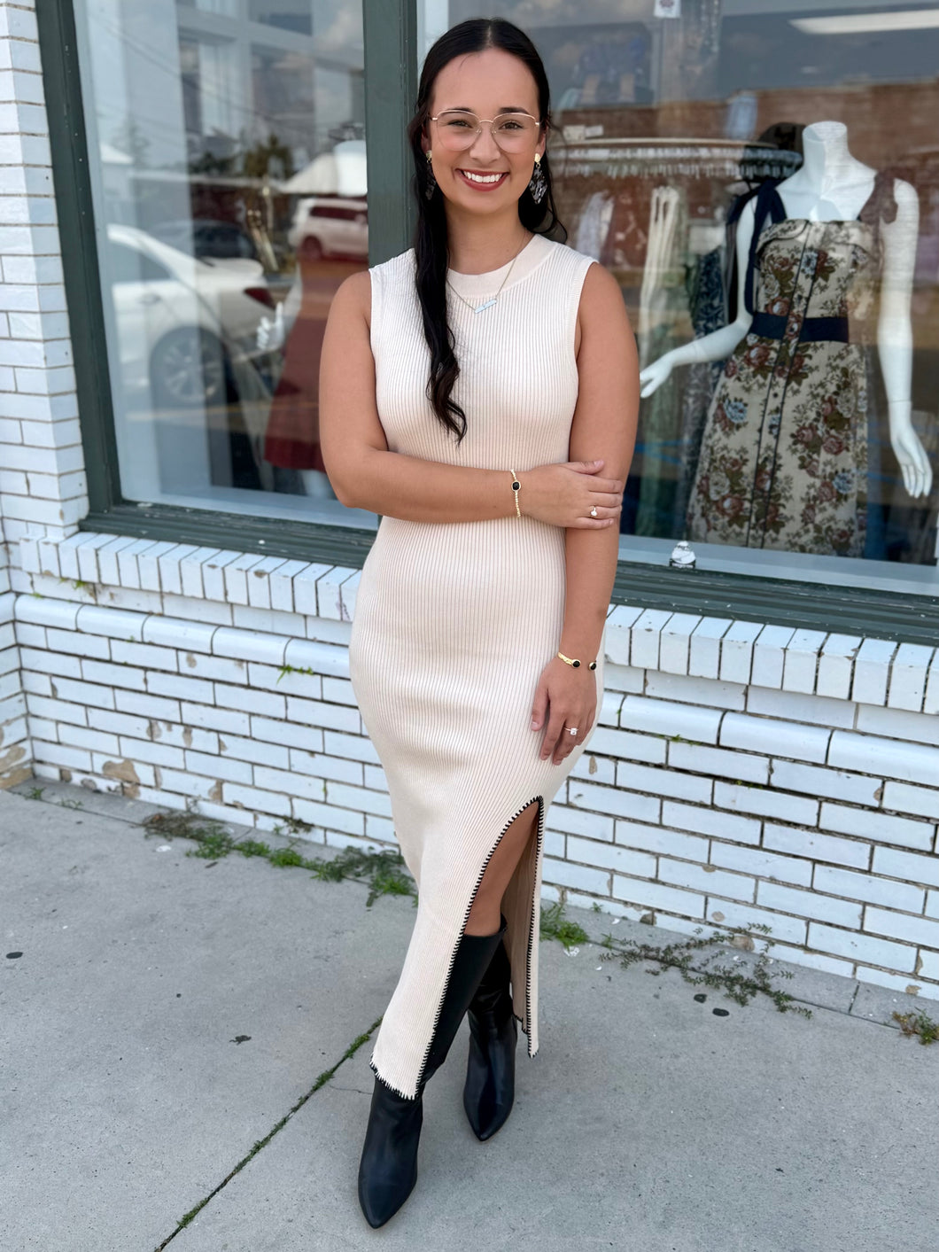 The Backstage Bow Knit Midi