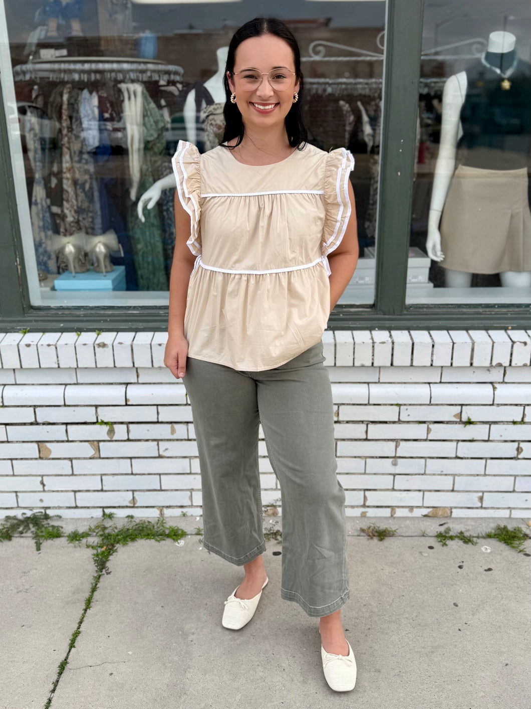 Nature's Darling Poplin Top