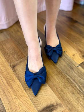 Navy Kiss Heels