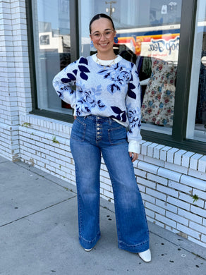 The Blue Blossom Knit Sweater