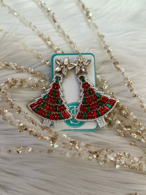 Beaded Christmas Tree - Red/Green