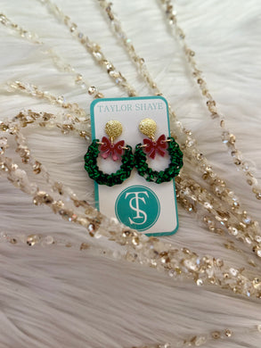 Acrylic Wreath Earrings