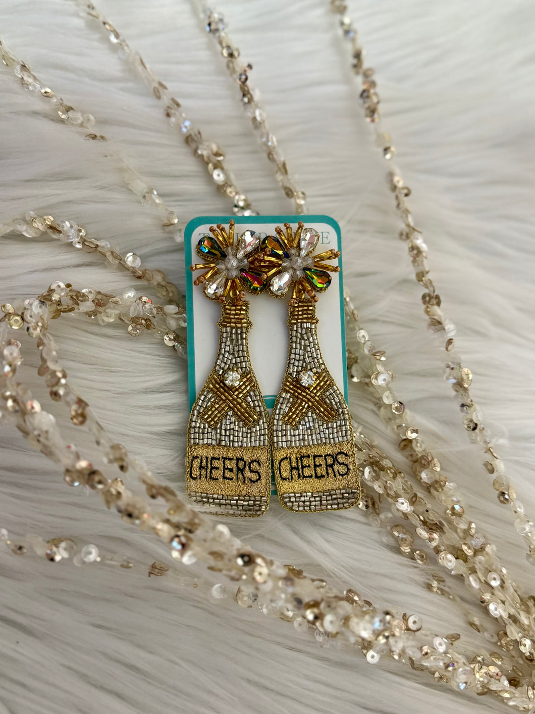 Beaded Champagne Bottle