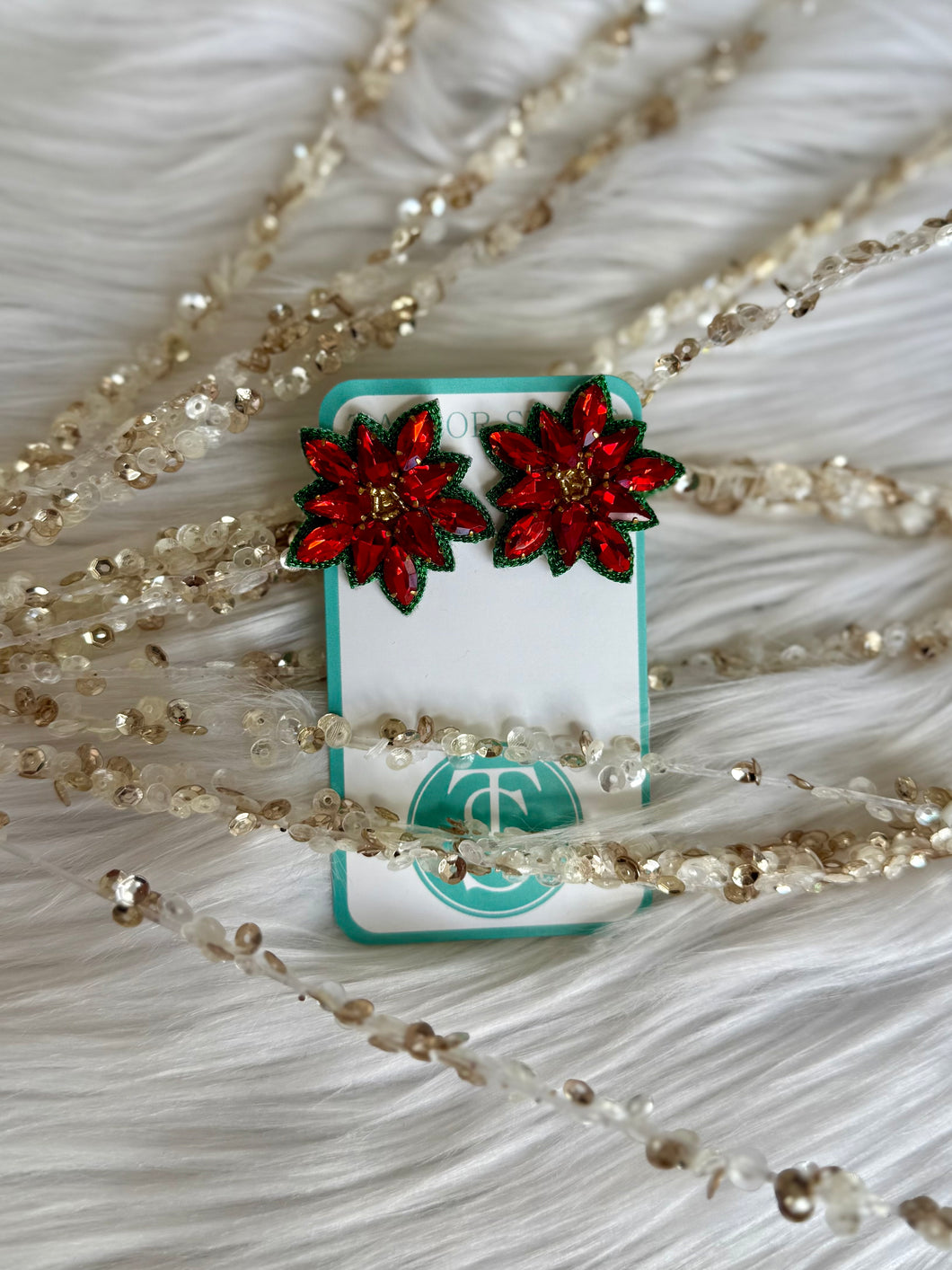 Poinsettia Studs