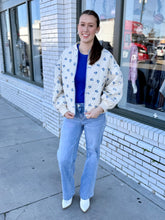 Load image into Gallery viewer, Blossom &amp; Bow Jacket - Blue