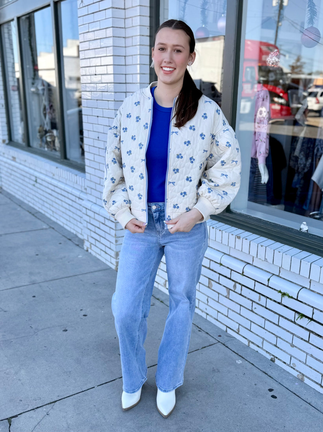 Blossom & Bow Jacket - Blue
