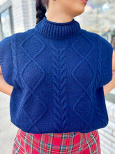 Load image into Gallery viewer, Navy Haven Sleeveless Sweater