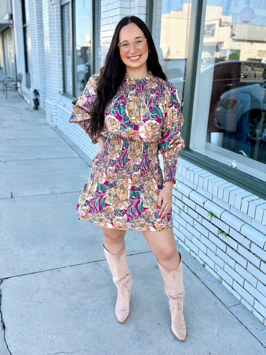 The Maroon Mosaic Dress