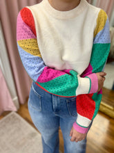 Load image into Gallery viewer, Call it What You Want Colorblock Sweater