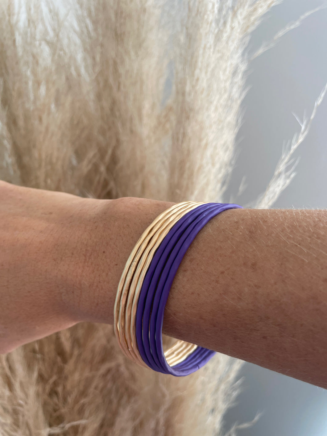 Purple Skinny Bangle Bracelet