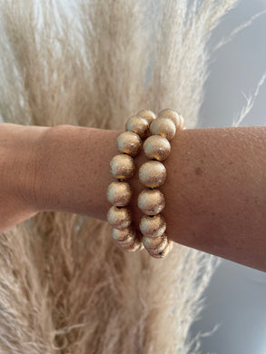 XL Textured Gold Bracelets
