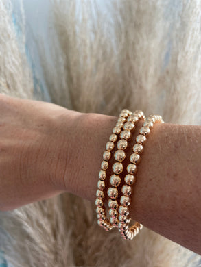 Medium Rose Gold Stretch Bracelet