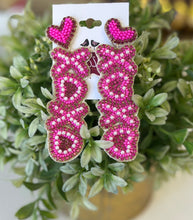 Load image into Gallery viewer, XOXO Beaded Earrings