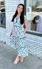 Load image into Gallery viewer, Sapphire Meadow Midi Dress