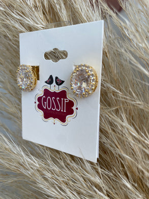 Stone Clip on earrings